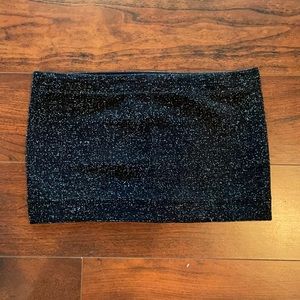 Black sparkly Bandeau top